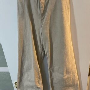 Zara high rise wide leg cropped pants